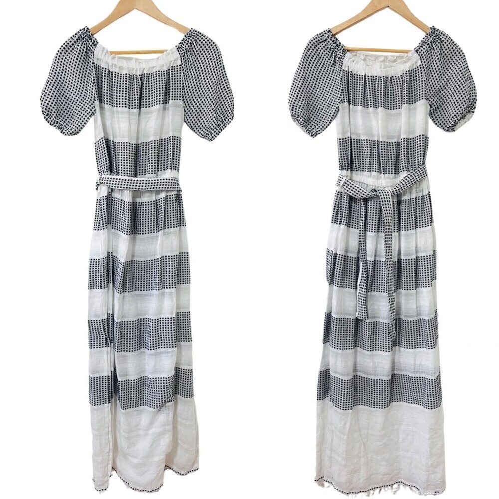 Lemlem Selamawit Off the Shoulder Maxi Dress Size‎ S Boho Beach Swim Coverup